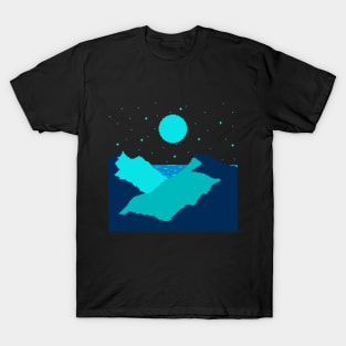 Blue Moon Over Mountains T-Shirt